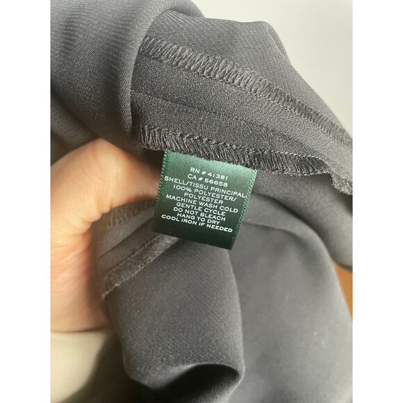 Lauren Ralph Lauren Shirt Dress Black Minimalist Office Workwear Career size 14 - Picture 5 of 5